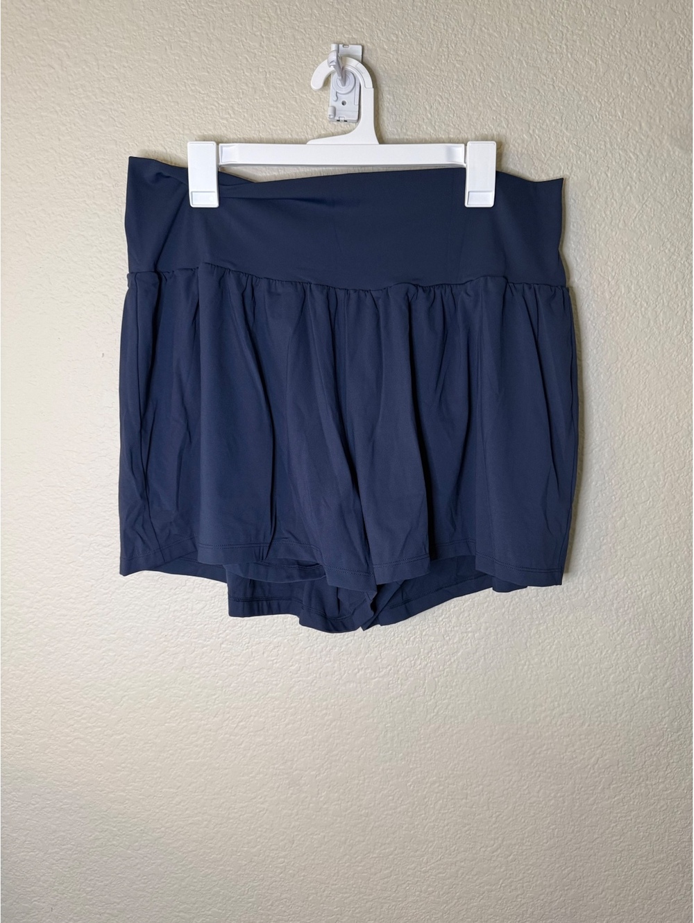 Halara 2XL Long Navy SoftlyZero High Waisted Double lined shorts